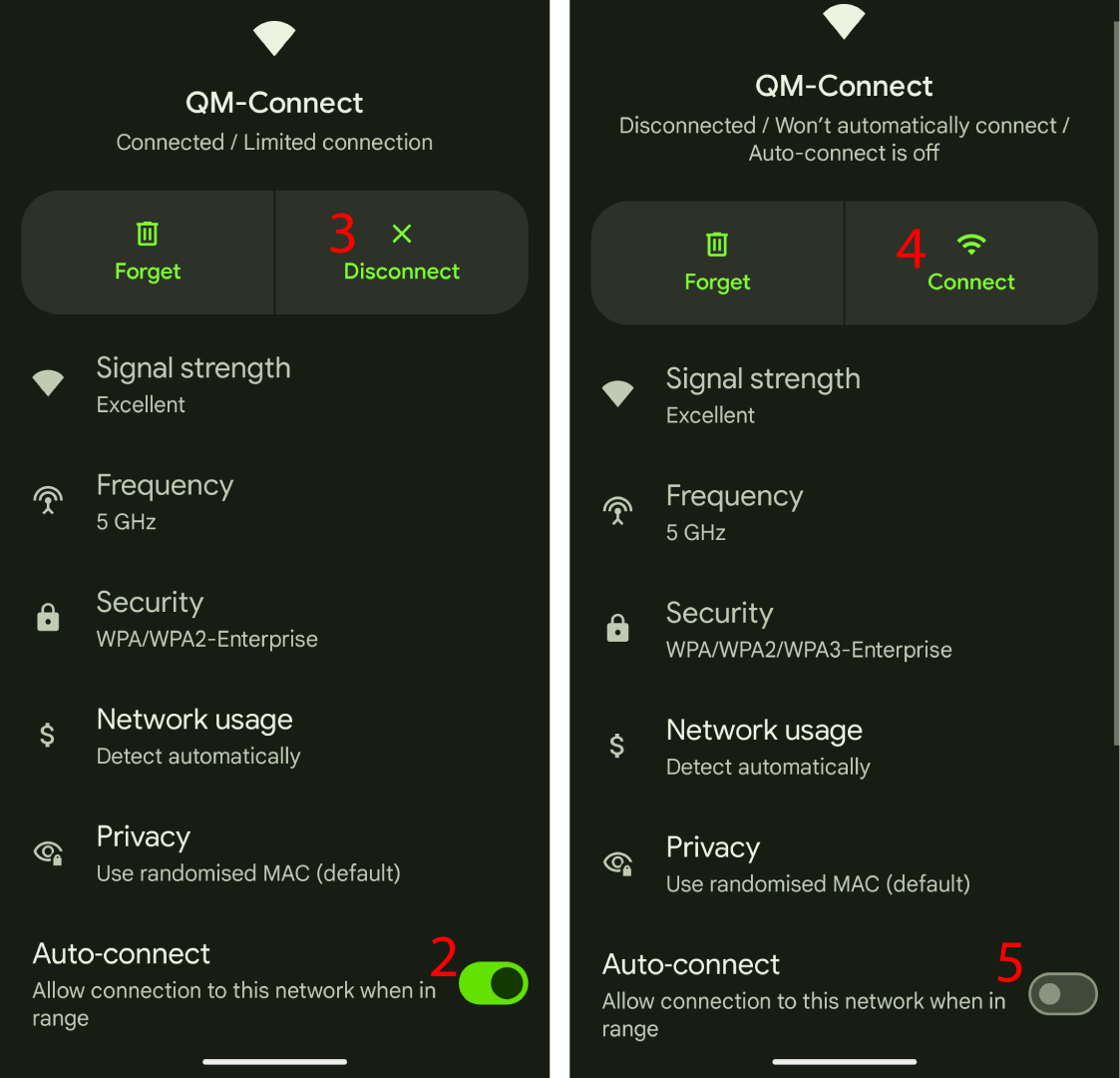 Toggling auto-connect
